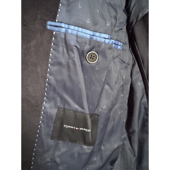 Tommy Hilfiger Mens Modern Fit Blue Corduroy Sport Coat Blazer soft Jacket 40R - Picture 12 of 13